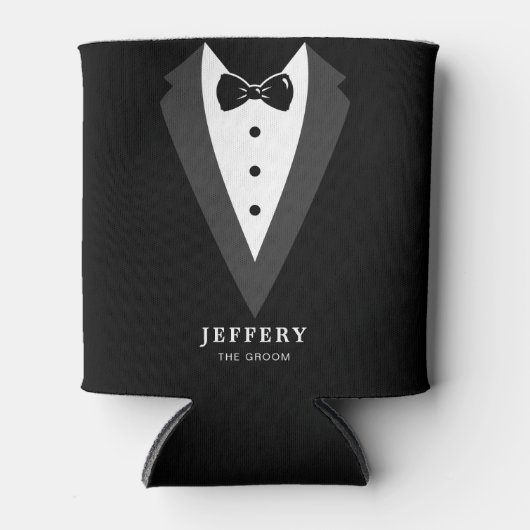 Rafraîchisseur Pour Canette Noir Script Moderne Cuomsmen Personnalisé Can Coo (Devant)