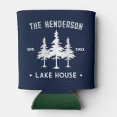 Rafraîchisseur Pour Canette Nom de famille Cabine Lake House Forest Pine Trees (Dos)