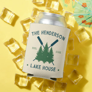 Rafraîchisseur Pour Canette Nom de famille Cabine Lake House Oars Pine Trees