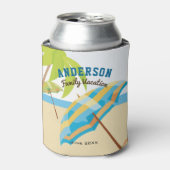 Rafraîchisseur Pour Canette Nom de famille personnalisé Summer Beach Vacances (Can devant)