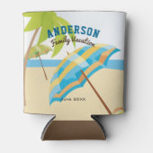 Rafraîchisseur Pour Canette Nom de famille personnalisé Summer Beach Vacances (Devant)