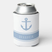 Rafraîchisseur Pour Canette Nom de l'Ancre marine bleu moderne (Can Dos)