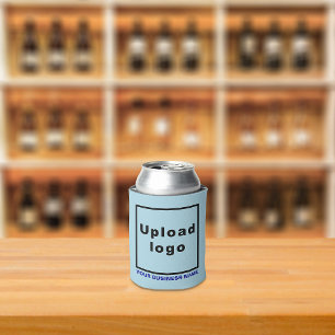 Rafraîchisseur Pour Canette Nom de l'entreprise et Logo Light Blue Can Cooler