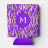 Rafraîchisseur Pour Canette Nom de monogramme chic glamour impression animale (Dos)