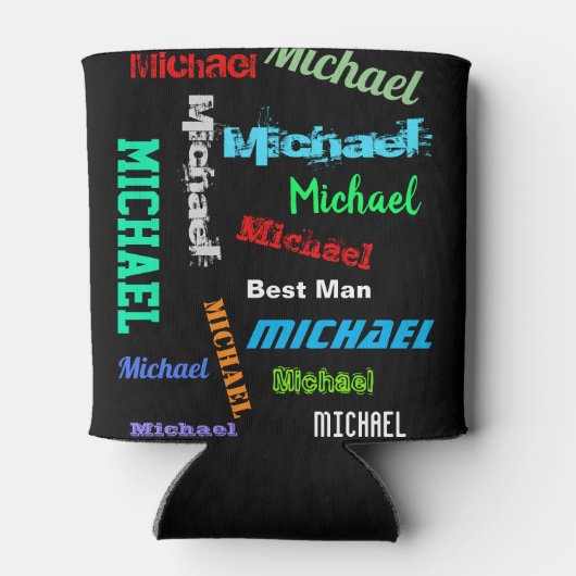 Rafraîchisseur Pour Canette Nom de répétition Meilleur homme ou autre texte pe (Dos)