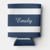 Rafraîchisseur Pour Canette Nom des bandes bleues modernes (Devant)