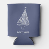 Rafraîchisseur Pour Canette Nom du bateau à voile Nautique (Devant)