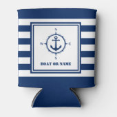 Rafraîchisseur Pour Canette Nom du bateau Ancre marine Boussole (Devant)
