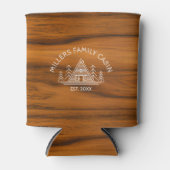 Rafraîchisseur Pour Canette Nom du Cabine de famille Brown Wood Texture (Devant)