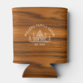 Rafraîchisseur Pour Canette Nom du Cabine de famille Brown Wood Texture (Dos)