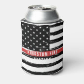 Rafraîchisseur Pour Canette Nom du drapeau de la caserne de pompiers Grunge Th (Can Dos)
