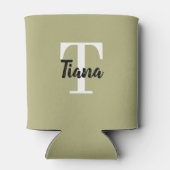 Rafraîchisseur Pour Canette Nom du monogramme moderne + initial (Dos)