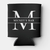 Rafraîchisseur Pour Canette Nom du monogramme personnalisé (Devant)