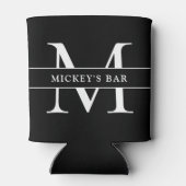 Rafraîchisseur Pour Canette Nom du monogramme personnalisé (Dos)