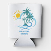 Rafraîchisseur Pour Canette Nom et texte personnalisés Îles tropicales (Devant)