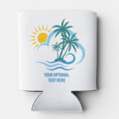 Rafraîchisseur Pour Canette Nom et texte personnalisés Îles tropicales (Dos)