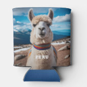 Rafraîchisseur Pour Canette Nom et texte personnalisés Pérou Llama (Dos)