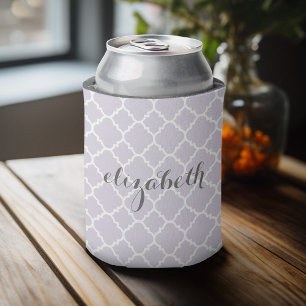 Rafraîchisseur Pour Canette Nom gris pourpre en pastel de coutume de motif de