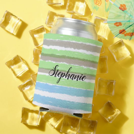 Rafraîchisseur Pour Canette Nom Gris Vert Bleu Eau Bleu Bleu (Été in situ)