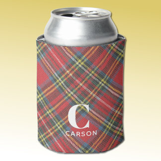 Rafraîchisseur Pour Canette Nom initial, Stewart Tartan Plaid 12oz