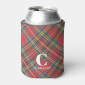 Rafraîchisseur Pour Canette Nom initial, Stewart Tartan Plaid 12oz (Can devant)