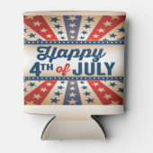 Rafraîchisseur Pour Canette Nom personnalisé 4 juillet en bas (Devant)