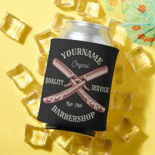 Rafraîchisseur Pour Canette NOM PERSONNALISÉ Barber Droit Razor Barbershop