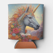 Rafraîchisseur Pour Canette Nom personnalisé belle licorne (Devant)