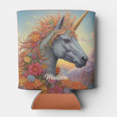Rafraîchisseur Pour Canette Nom personnalisé belle licorne (Dos)