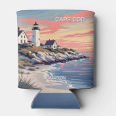 Rafraîchisseur Pour Canette Nom personnalisé Cape Cod Massachusetts (Dos)