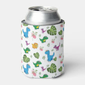 Rafraîchisseur Pour Canette Nom personnalisé Funny Dinosaur, feuille (Can devant)