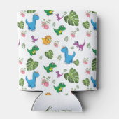 Rafraîchisseur Pour Canette Nom personnalisé Funny Dinosaur, feuille (Dos)