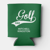 Rafraîchisseur Pour Canette Nom personnalisé Golf Papa Vert Blanc (Devant)