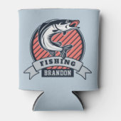 Rafraîchisseur Pour Canette Nom personnalisé Le logo de pêche peut refroidir (Devant)
