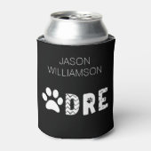 Rafraîchisseur Pour Canette Nom personnalisé Pawdre Chien Papa Nouveau Chien P (Can devant)