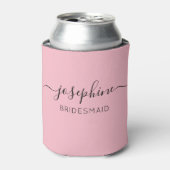 Rafraîchisseur Pour Canette Nom personnalisé Pink Bridesmaid (Can devant)