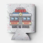 Rafraîchisseur Pour Canette NOM Personnalisé Retro les années 50 Diner Signé C (Dos)