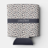 Rafraîchisseur Pour Canette Nom personnalisé rose Empreinte de léopard (Dos)