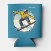 Rafraîchisseur Pour Canette Nom personnalisé SNOWBOARDER (Devant)