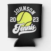 Rafraîchisseur Pour Canette NOM Personnalisé Tennis Lecteur Racket Ball Court (Devant)
