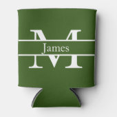 Rafraîchisseur Pour Canette Nom simple monogramme Personnalisé Can Cooler (Devant)