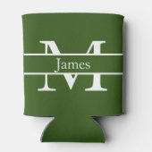 Rafraîchisseur Pour Canette Nom simple monogramme Personnalisé Can Cooler (Dos)