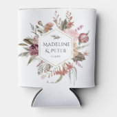 Rafraîchisseur Pour Canette Noms de couple de Mariage fleur sauvage Gold (Devant)