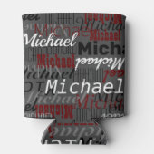 Rafraîchisseur Pour Canette Noms superposés gris (Dos)