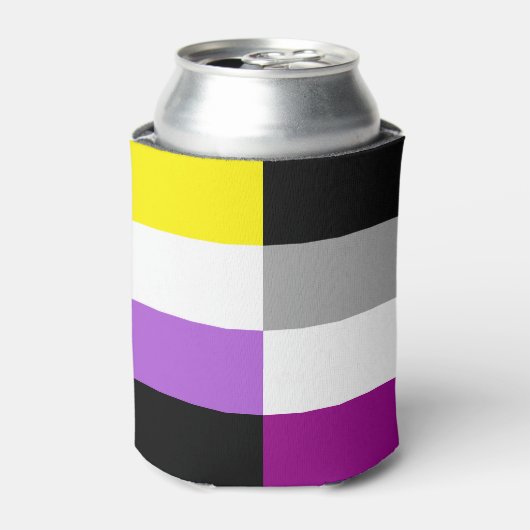 Rafraîchisseur Pour Canette Nonbinary Asexual Dual Pride Flag (Can devant)