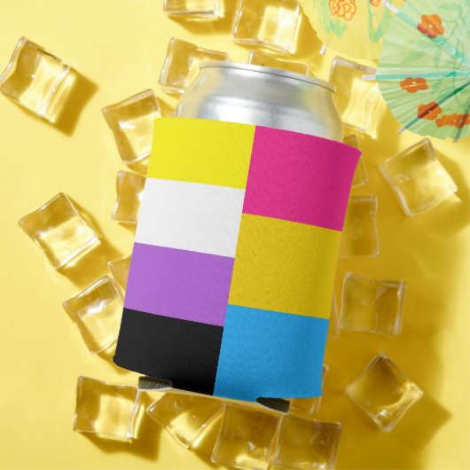 Rafraîchisseur Pour Canette Nonbinary Pansexual Dual Pride Flag (Été in situ)