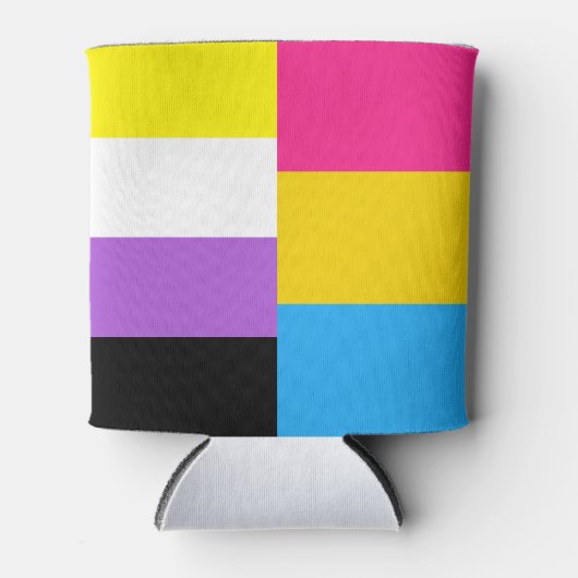 Rafraîchisseur Pour Canette Nonbinary Pansexual Dual Pride Flag (Devant)
