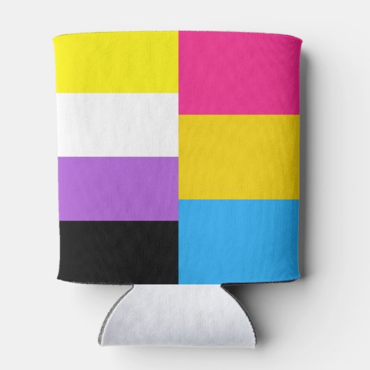 Rafraîchisseur Pour Canette Nonbinary Pansexual Dual Pride Flag (Dos)