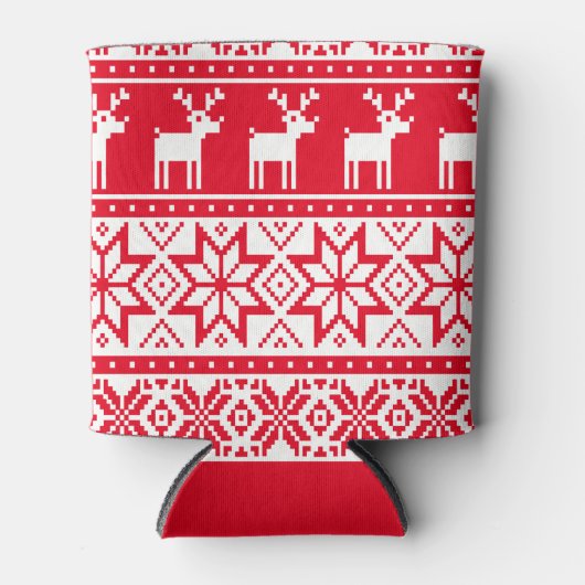 Rafraîchisseur Pour Canette Nordic Reindeer Ugly Christmas Sweat Party (Devant)