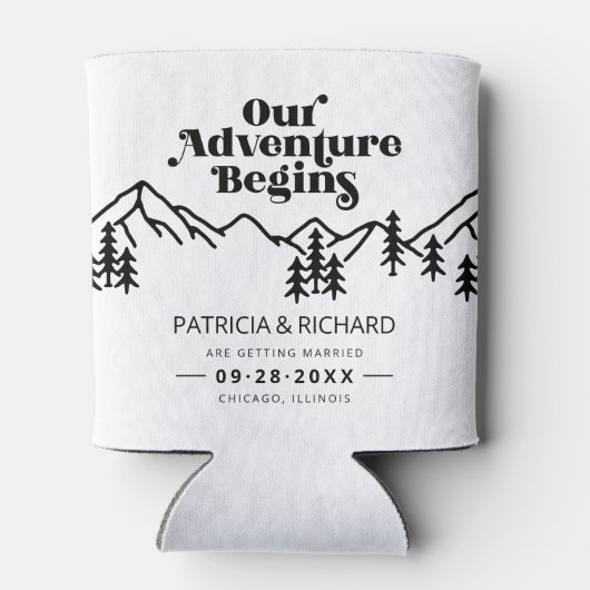 Rafraîchisseur Pour Canette Notre Aventure Commence Un Mariage Extérieur Écono (Dos)